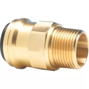 15MM X 1/2" BSPT Ring Main M Brass Straight Adaptor
