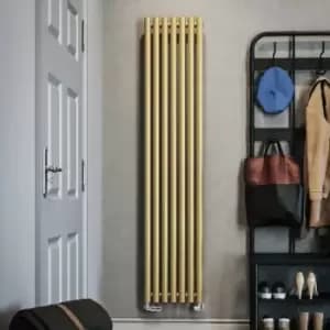Brass Horizontal Designer Radiator Oval Column Central Heating Rads 1800 x 370mm - Brass