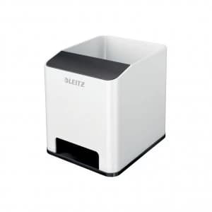 Leitz WOW Sound Pen Holder Dual Colour White Black 53631095