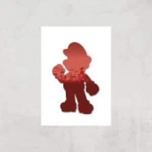 Nintendo Super Mario Silhouette Art Print - A3 - Print Only