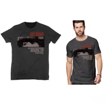 U2 - War Red Rocks Unisex Large T-Shirt - Black