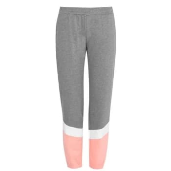 LA Gear Closed Hem Jogging Pants Ladies - Dk Grey M/Coral