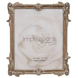 8" x 10" - Impressions Antique Carved Wood Finish Frame