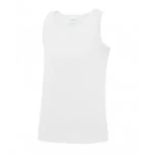 AWDis Childrens/Kids Just Cool Sleeveless Vest Top (12-13 Years) (Arctic White)