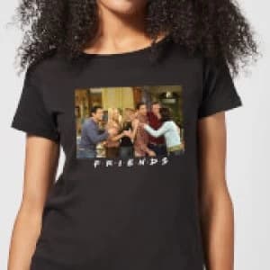 Friends Cast Shot Womens T-Shirt - Black