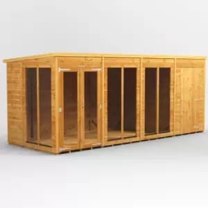 16x6 Power Pent Summerhouse Combi Building including 4ft Side Store