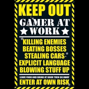 Gaming Keep Out Maxi Poster