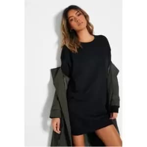 I Saw It First Ultimate Oversized Sweatshirt Dress - Black