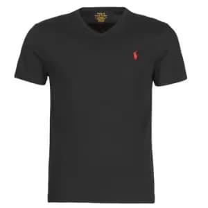 Polo Ralph Lauren T-SHIRT AJUSTE COL V EN COTON LOGO PONY PLAYER mens T shirt in Black - Sizes EU XXL,EU S,EU L