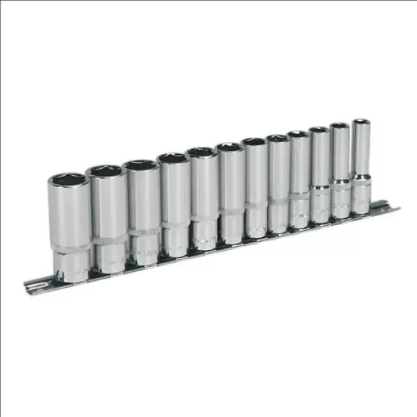 Genuine SEALEY AK2694 Socket Set 12pc 3/8Sq Drive 6pt Deep WallDrive® Metric