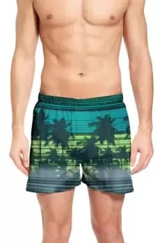 Palm Tree Printed Swim Shorts