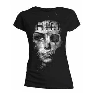 HIM - Woman B&W Womens Medium T-Shirt - Black