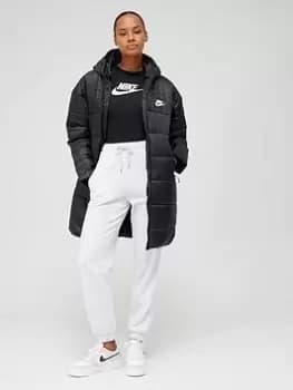 Nike NSW Synthetic Repel HD Parka - Black/White, Size L, Women