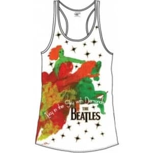 The Beatles Lucy In The Sky White Ladies Vest: Medium