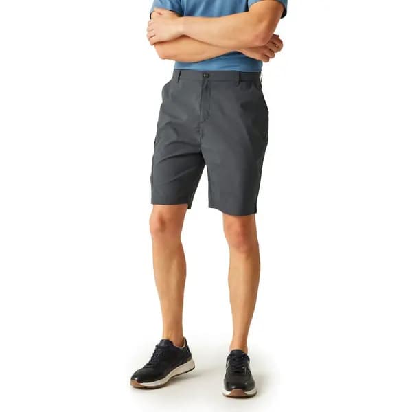 Regatta Mens Dalry Polyester Chino Shorts 34 - Waist 34' (86.5cm), Inside Leg 32' Seal Grey RMJ305-038-34