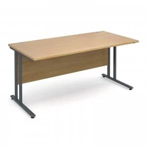 Maestro 25 GL Straight Desk 1600mm x 800mm - Graphite cantilever Frame