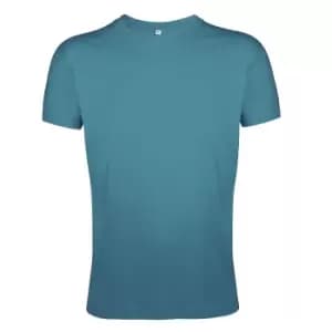 SOLS Mens Regent Slim Fit Short Sleeve T-Shirt (S) (Duck Blue)