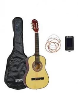 3Rd Avenue 1/2 Size Classical Guitar Pack - Natural With Free Online Music Lessons