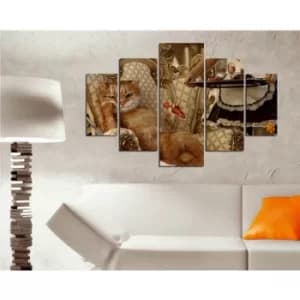 ST132 Multicolor Decorative MDF Painting (5 Pieces)