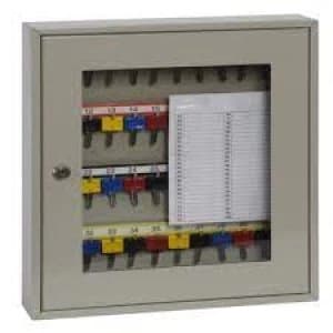 Phoenix Clear View Key Cabinet KC0402K 40 Hook with Key Lock