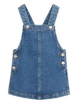 Mango Baby Girls Denim Pinny Dress - Blue