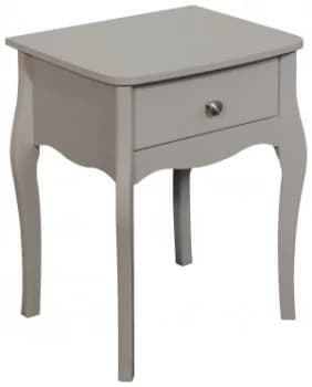 Amelie 1 Drawer Bedside Table - Grey