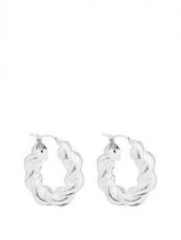 Simply Silver Sterling Silver 925 Polished Chubby Twist Hoop