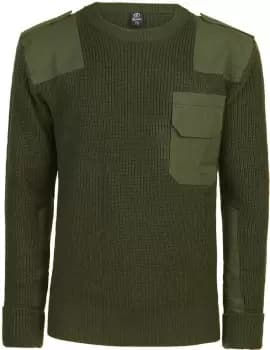 Brandit BW Pullover, green Size M green, Size M