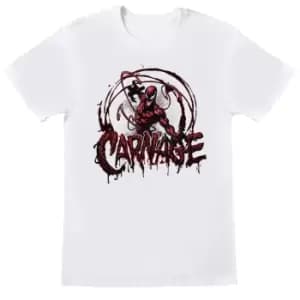 Spider-Man Mens Carnage T-Shirt (3XL) (White)