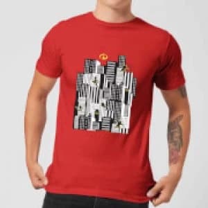 The Incredibles 2 Skyline Mens T-Shirt - Red - L