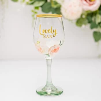 Peaches & Cream Wine Glass - Nan