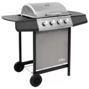 Vidaxl Gas BBQ Grill With 4 Burners Black And Silver (fr/Be/It/UK/Nl Only)