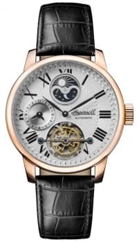 Ingersoll Mens The Riff Black Leather Strap White Watch