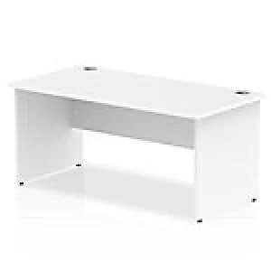 Impulse Panel End 1600 Rectangle Desk White