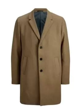 JACK & JONES Recycled Wool Blend Coat Men Beige