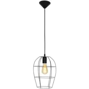 Sienna Lighting - Sienna Minimalists Wire Frame Pendant Ceiling Light Black Matt