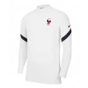 2020-2021 France Nike Strike Vapor Knit Drill Top (White)