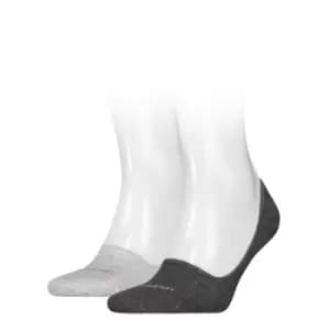 Calvin Klein Klein Foot Invisible Socks 2 Pack Mens - Grey