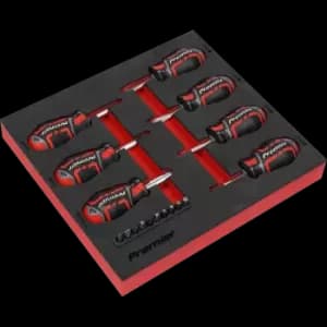Sealey GripMAX 17 Piece Stubby Screwdriver Set in Module Tray