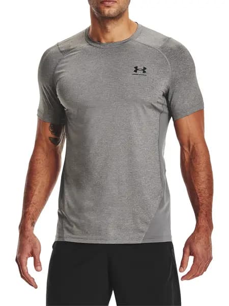 Under Armour HeatGear Fitted Short Sleeve T-Shirt Carbon Heather/Black S
