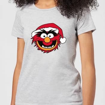 The Muppets Animal Womens Christmas T-Shirt - Grey - 4XL