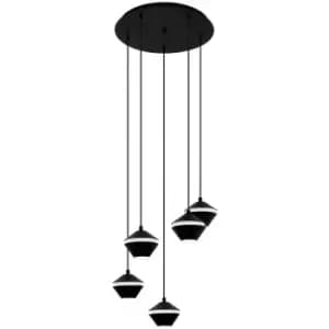 Eglo - Perpigo 5 Lamp Cluster Pendant Ceiling Light Black