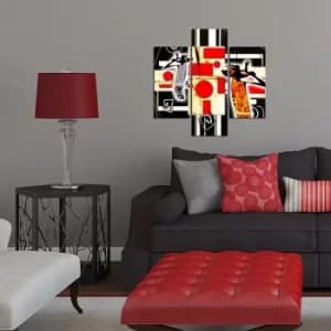 3MDF-084 Multicolor Decorative MDF Painting (3 Pieces)