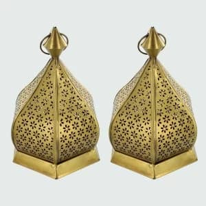 Filagree Lantern T Light Holder 16.5cm (Set of 2)