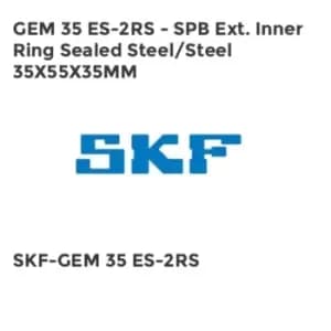 GEM 35 ES-2RS - SPB Ext. Inner Ring Sealed Steel/Steel 35X55X35MM