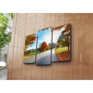 3NATPAT-32 Multicolor Decorative Canvas Painting (3 Pieces)