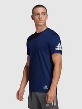 adidas Performance Run It T-Shirt - Navy, Size L, Men
