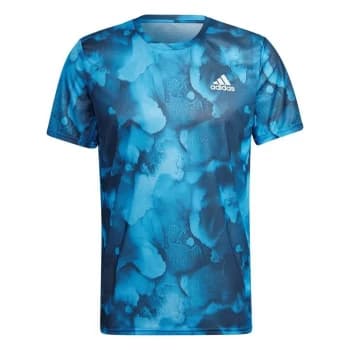 adidas Print T Shirt Mens - Blue