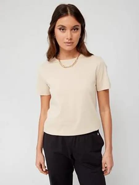 Champion Small Logo Tee - Brown Size XS, Women Brown VFM3X Female XS