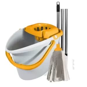 Charles Bentley Brights Mop & Bucket Set - Yellow
